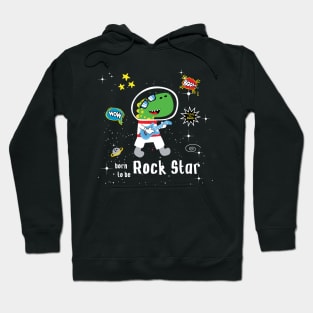 dino rock star astronaut Hoodie